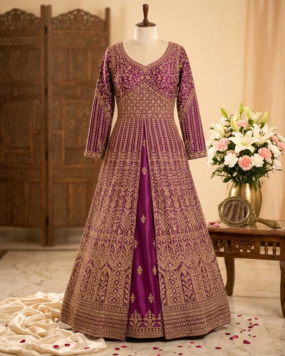 YNF Wholesale Premium Silk Anarkali Gown KESH579 | Surat Manufacturer