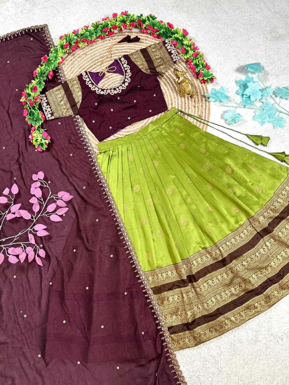 YNF Wholesale Rangoli Silk Lehenga Sarees KESH505 Layer | Surat Manufacturer