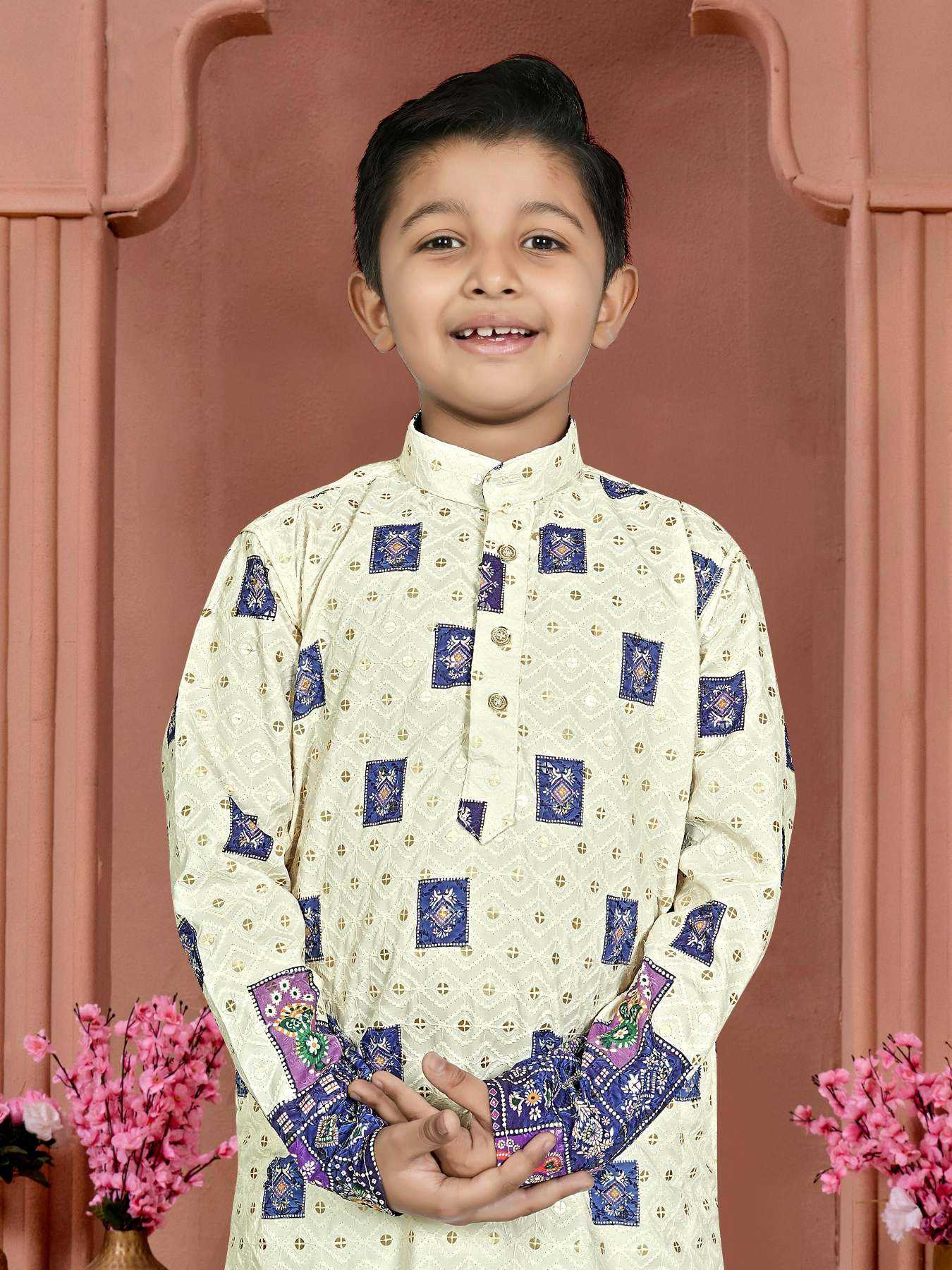 YNF Wholesale Rayon Boys Kurta Pyjama KESH620 VEDA | Surat Manufacturer
