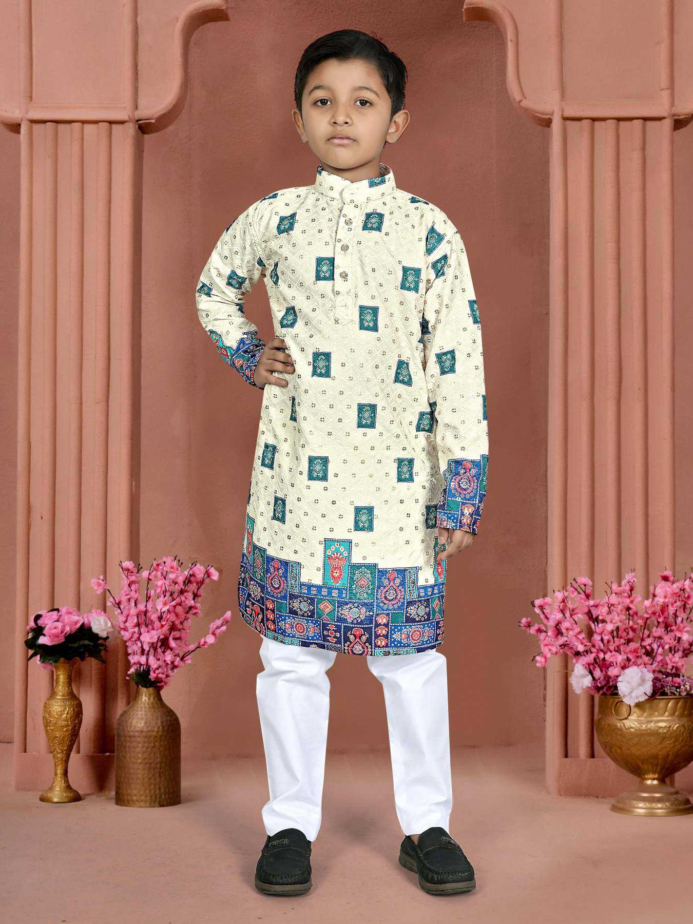 YNF Wholesale Rayon Boys Kurta Pyjama KESH620 VEDA | Surat Manufacturer