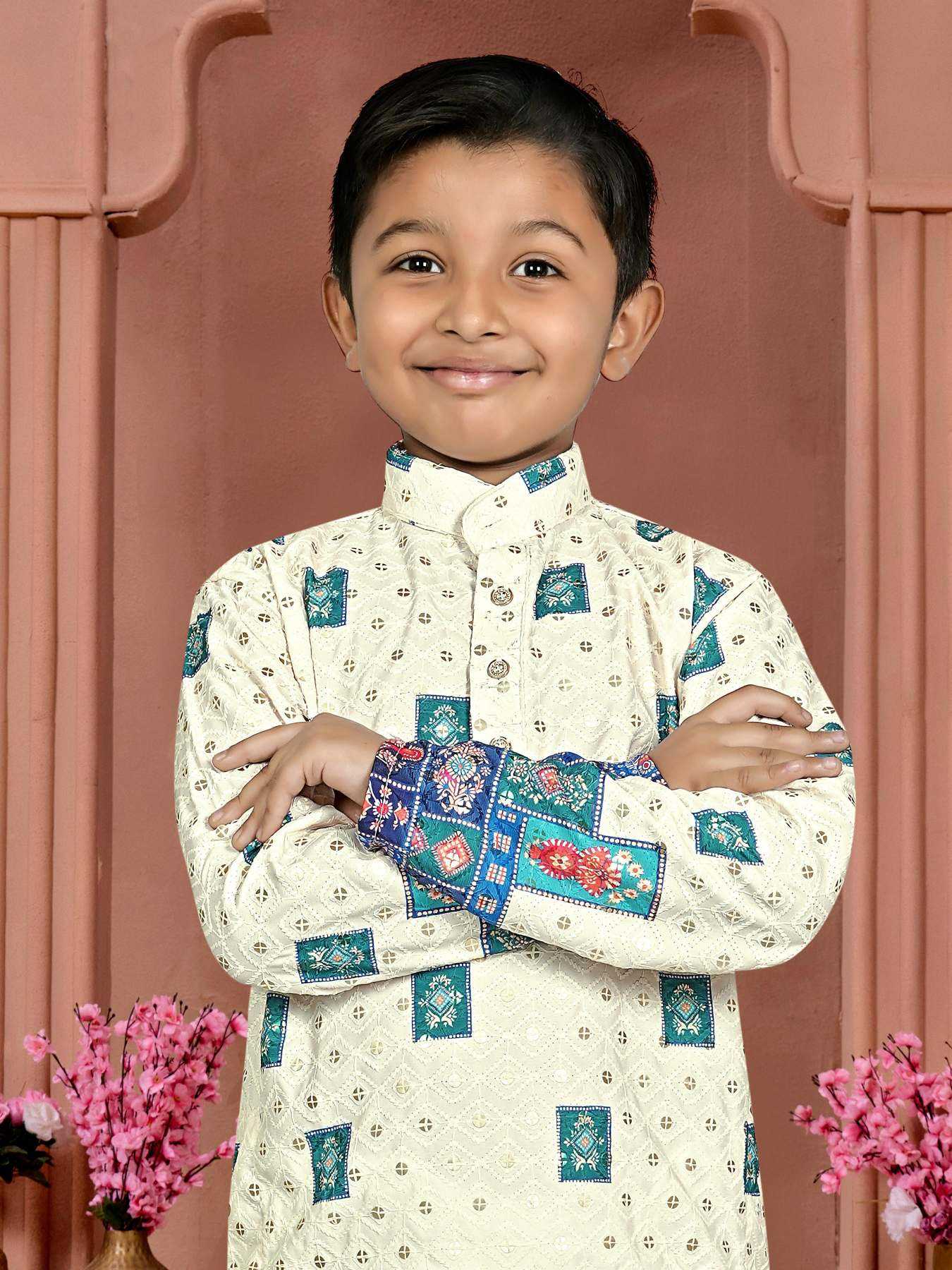 YNF Wholesale Rayon Boys Kurta Pyjama KESH620 VEDA | Surat Manufacturer