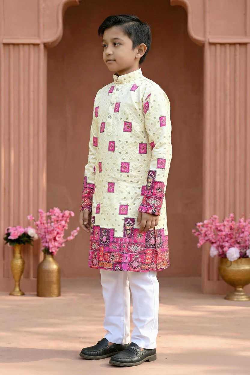 YNF Wholesale Rayon Boys Kurta Pyjama KESH620 VEDA | Surat Manufacturer