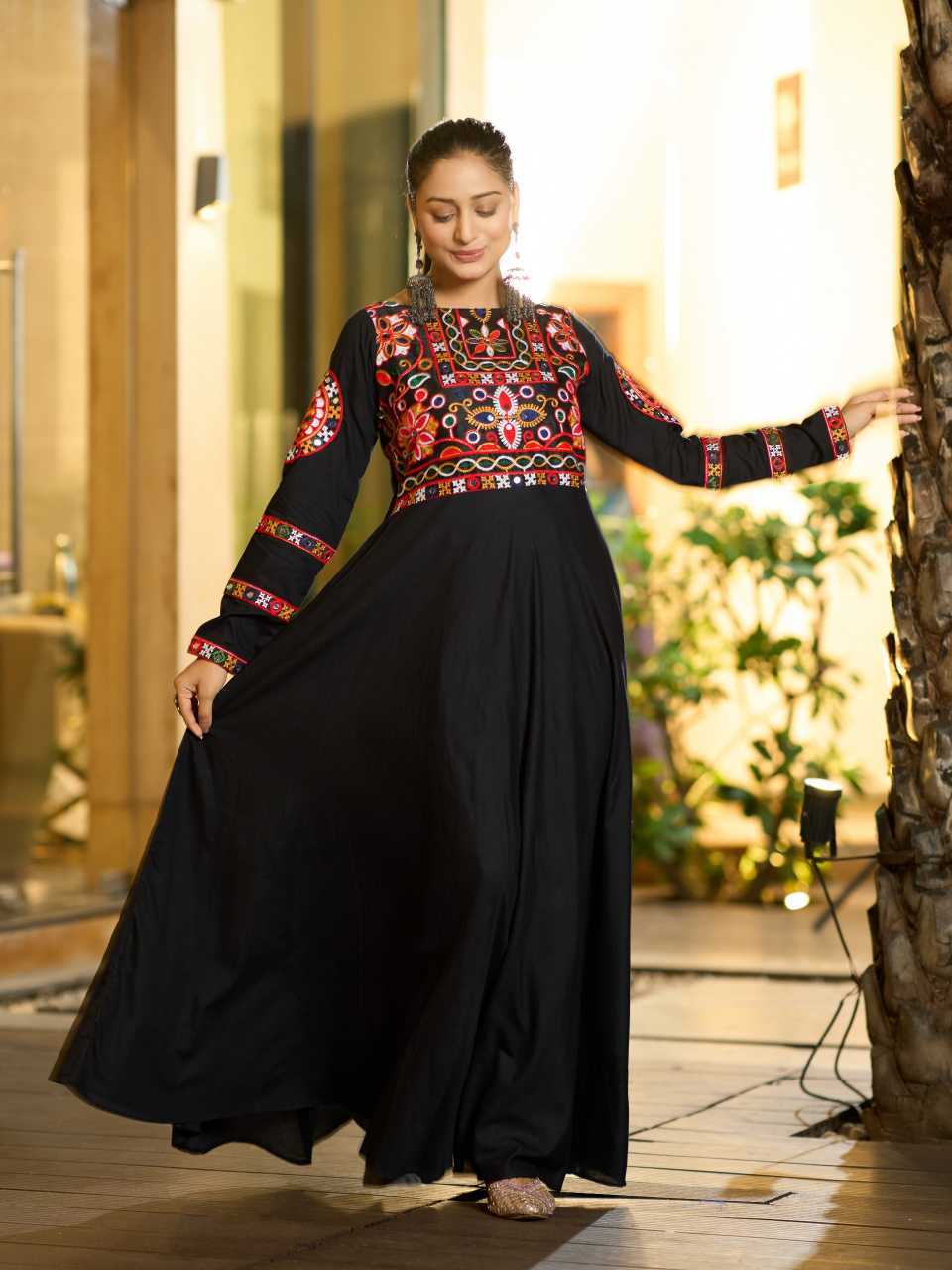 YNF Wholesale Rayon Embroidery Gowns KESH643 24 | Surat Manufacturer