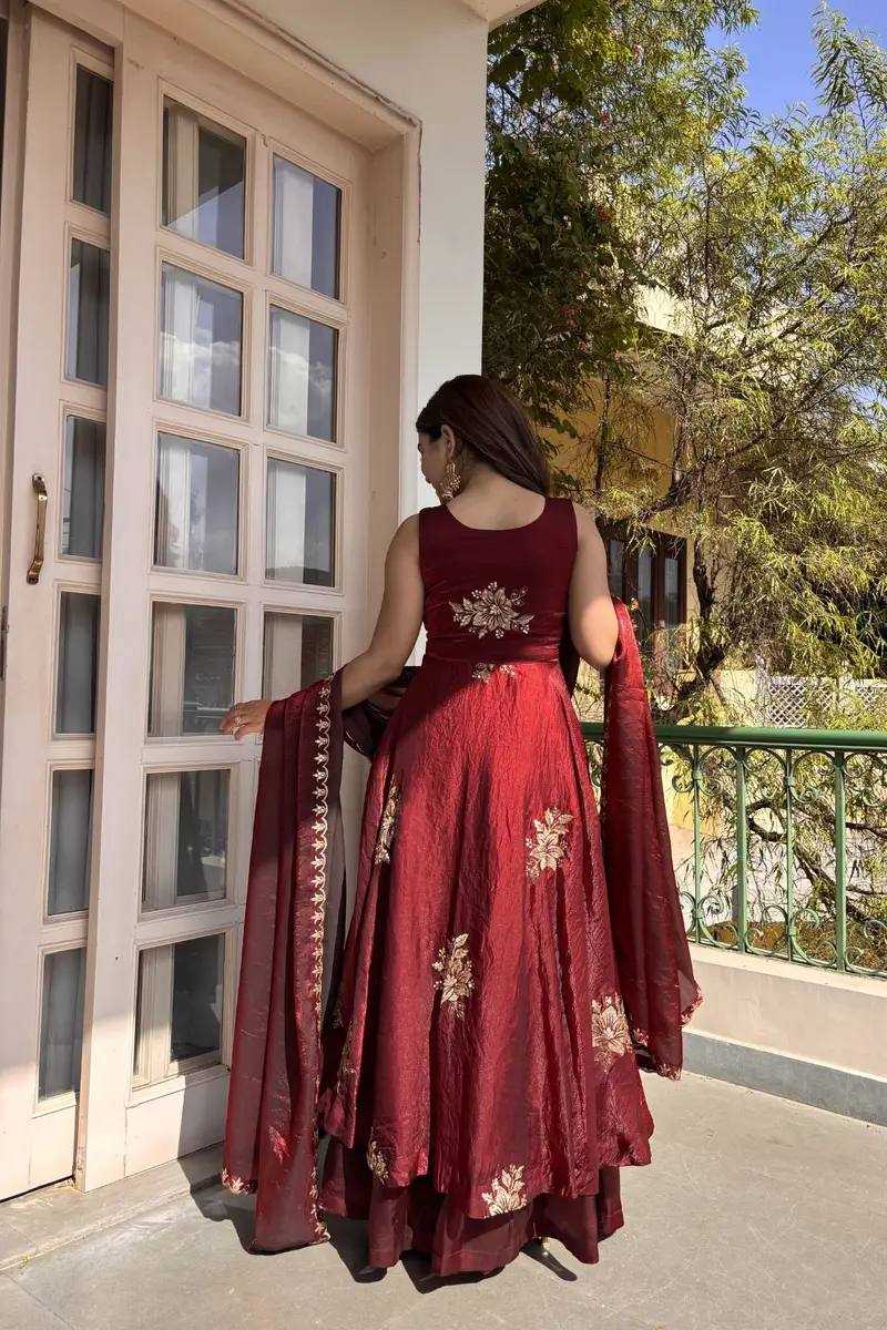 YNF Wholesale Satin Embroidery Gowns KESH513 584 | Surat Manufacturer