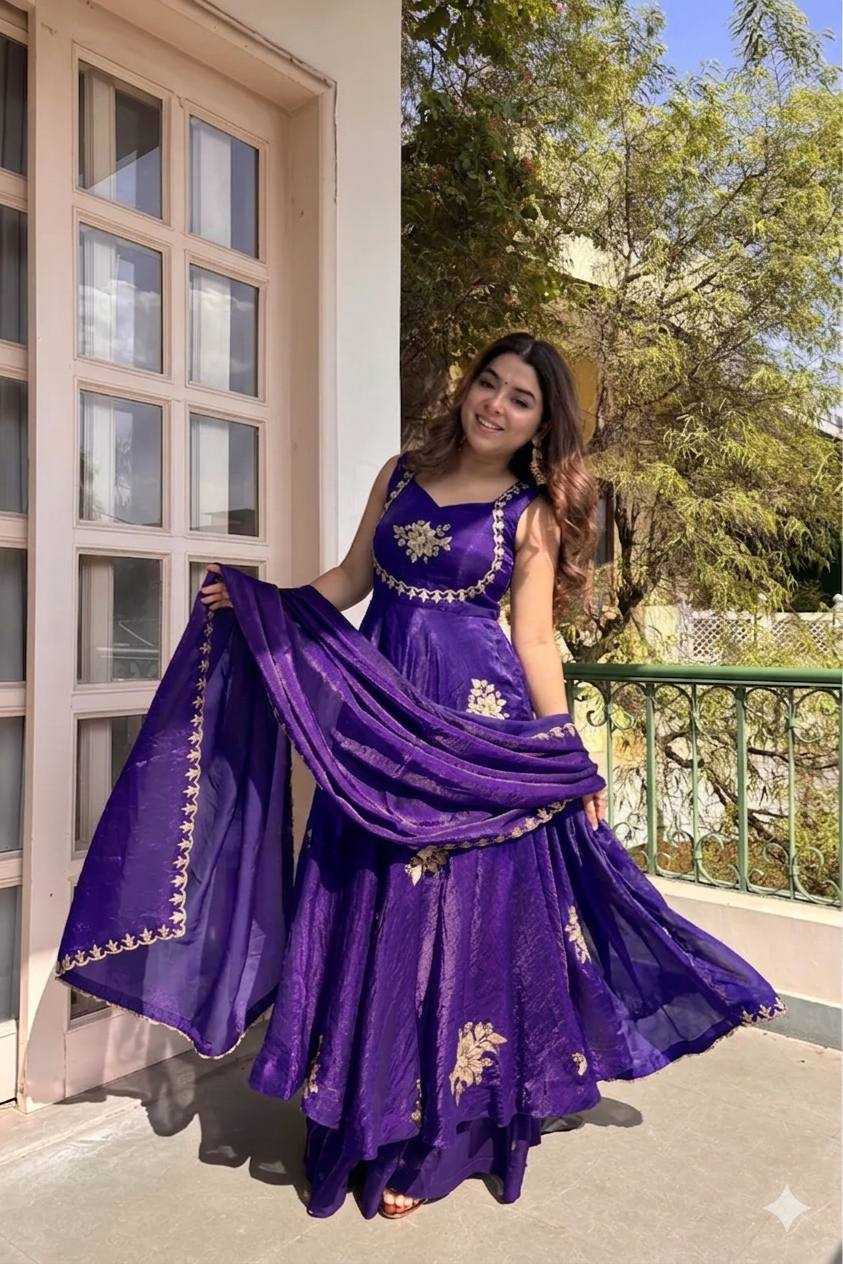 YNF Wholesale Satin Embroidery Gowns KESH513 584 | Surat Manufacturer