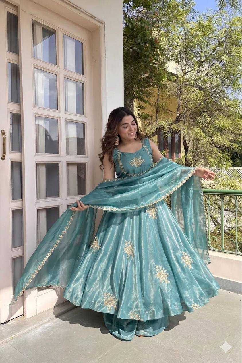 YNF Wholesale Satin Embroidery Gowns KESH513 584 | Surat Manufacturer