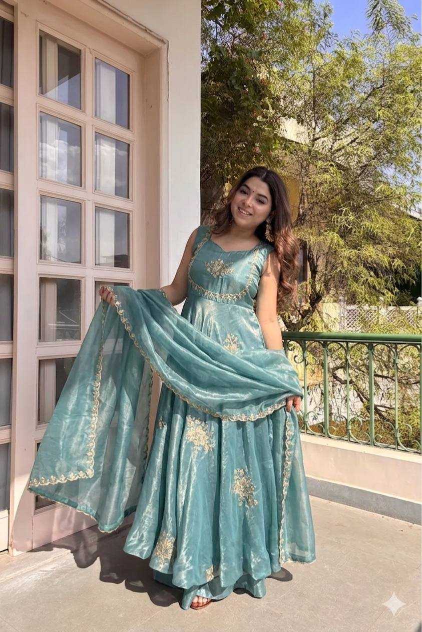 YNF Wholesale Satin Embroidery Gowns KESH513 584 | Surat Manufacturer