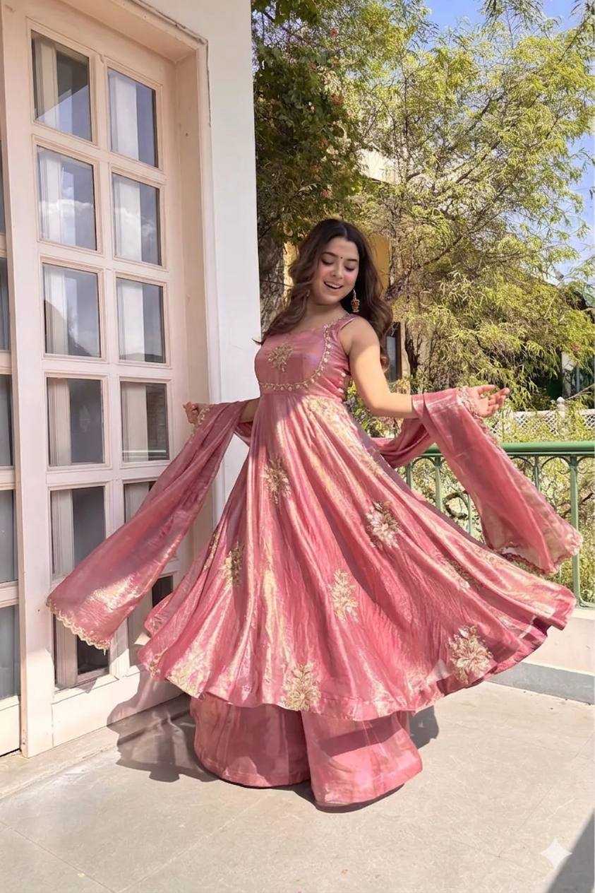 YNF Wholesale Satin Embroidery Gowns KESH513 584 | Surat Manufacturer