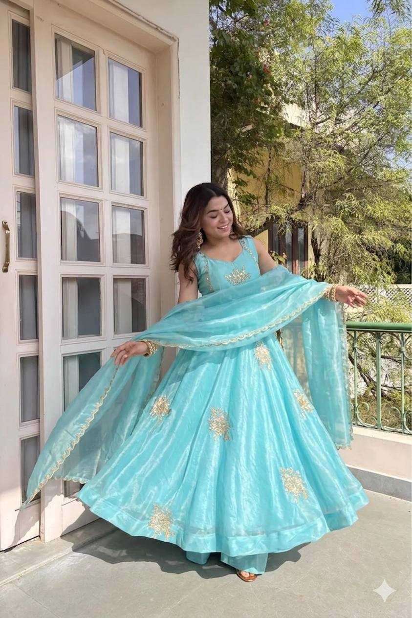 YNF Wholesale Satin Embroidery Gowns KESH513 584 | Surat Manufacturer