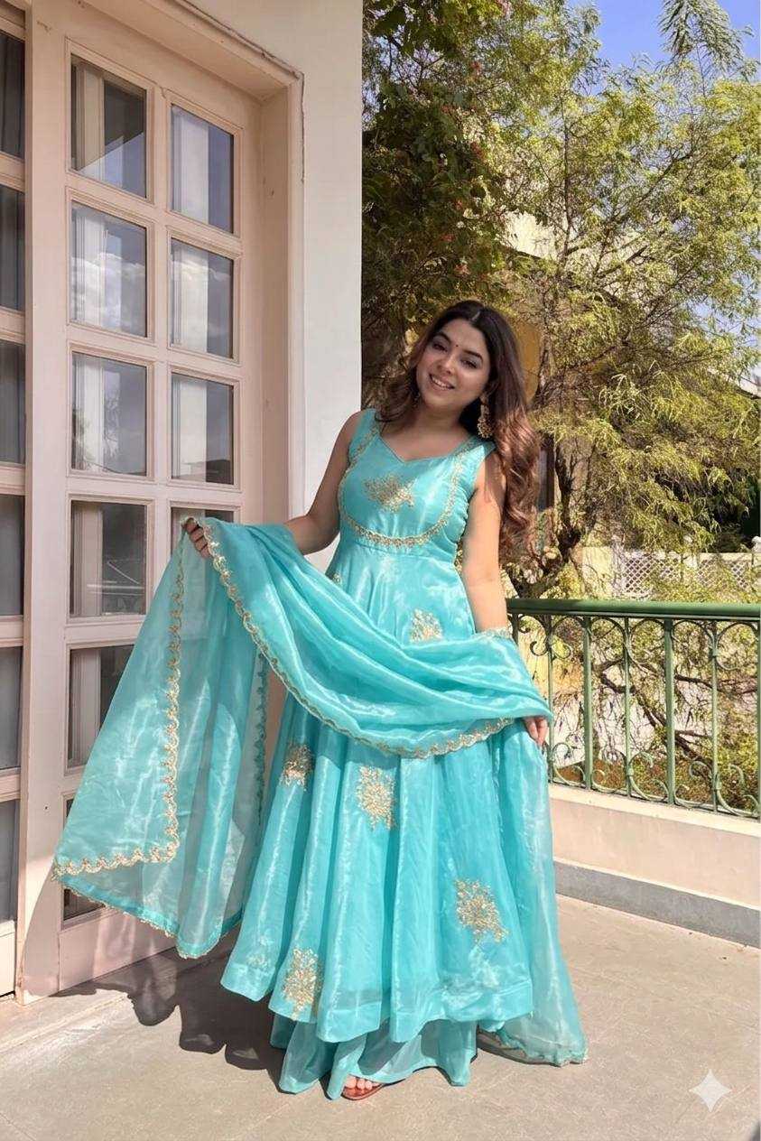 YNF Wholesale Satin Embroidery Gowns KESH513 584 | Surat Manufacturer