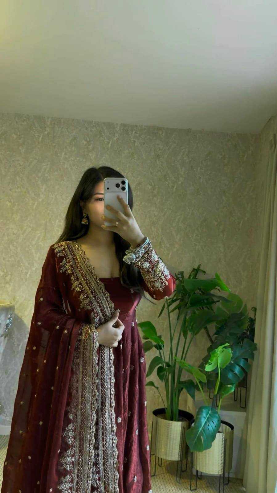 YNF Wholesale Satin Silk Embroidery Gowns KESH159 639 | Surat Manufacturer