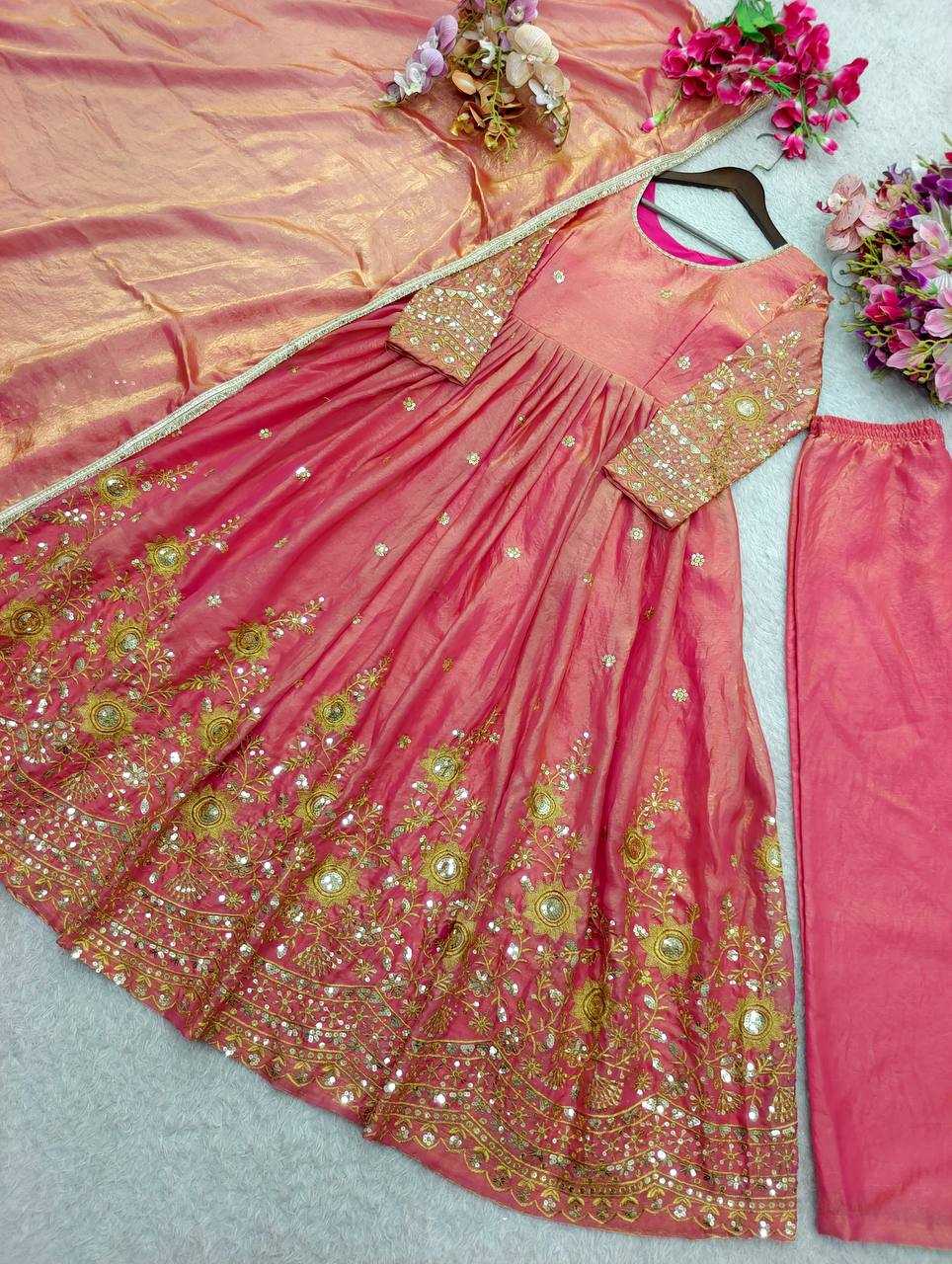 YNF Wholesale Satin Silk Embroidery Gowns KESH506 8066 | Surat Manufacturer