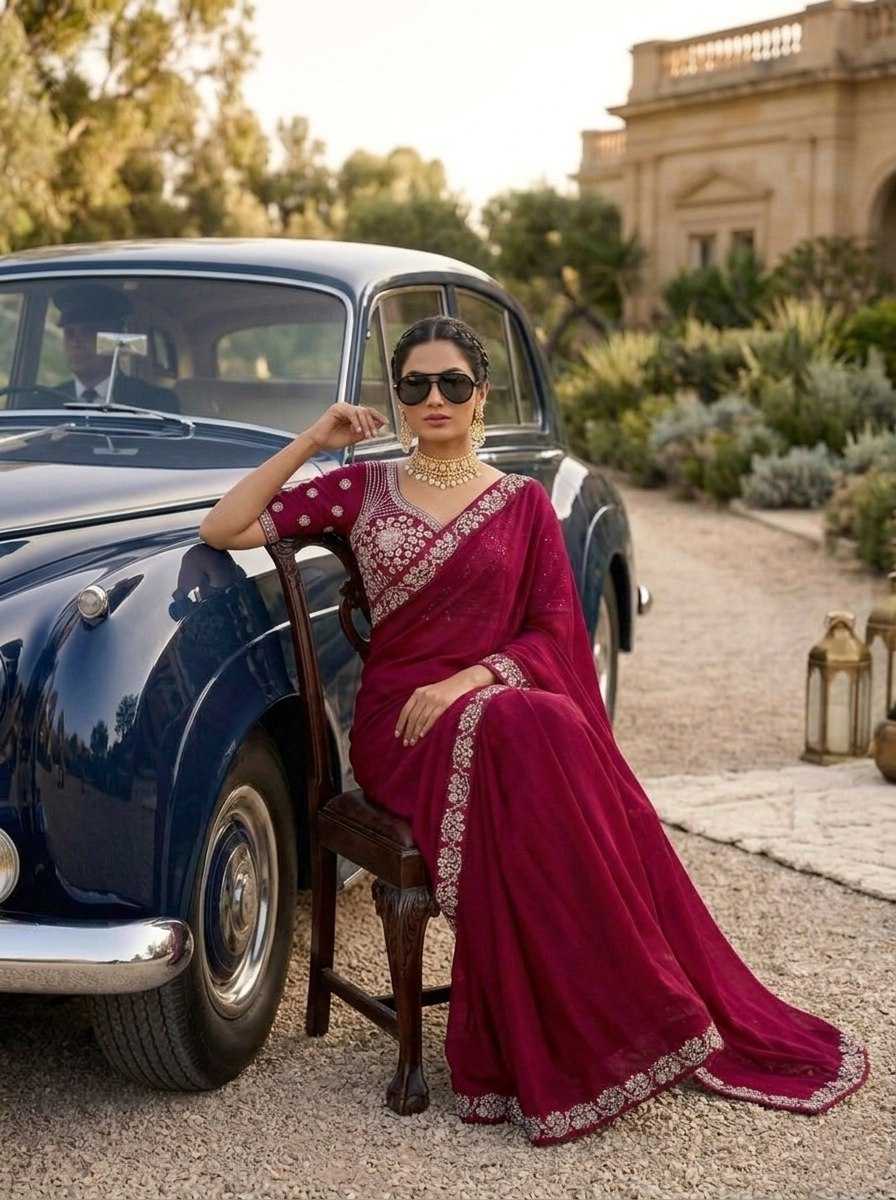 YNF Wholesale Satin Silk Sequin Sarees KESH659 Marvel1 | Surat Manufacturer