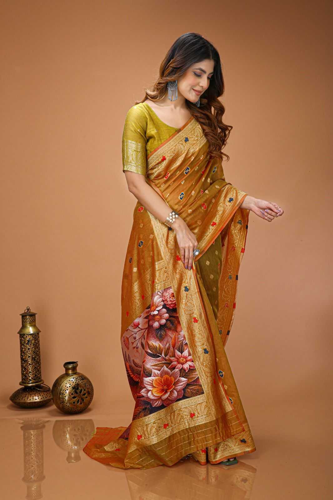 YNF Wholesale Silk Cotton Fancy Sarees KESH577 CM-SPAN 3D | Surat Manufacturer