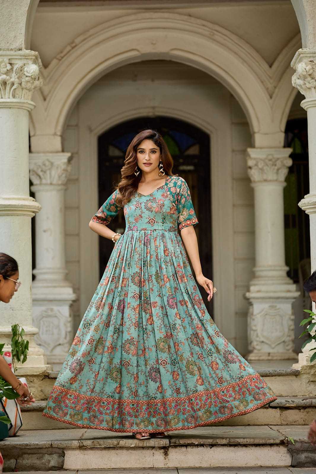 YNF Wholesale Silk Printed Gowns KESH249 2130 | Surat Manufacturer
