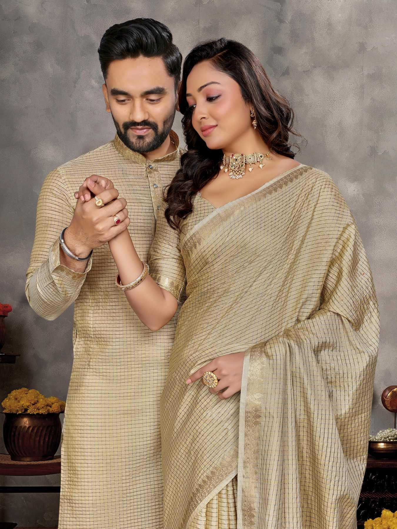 YNF Wholesale Silk Couple Matching Ethnic Outfits KESH620 Man~Mohini-2 | Surat Manufacturer