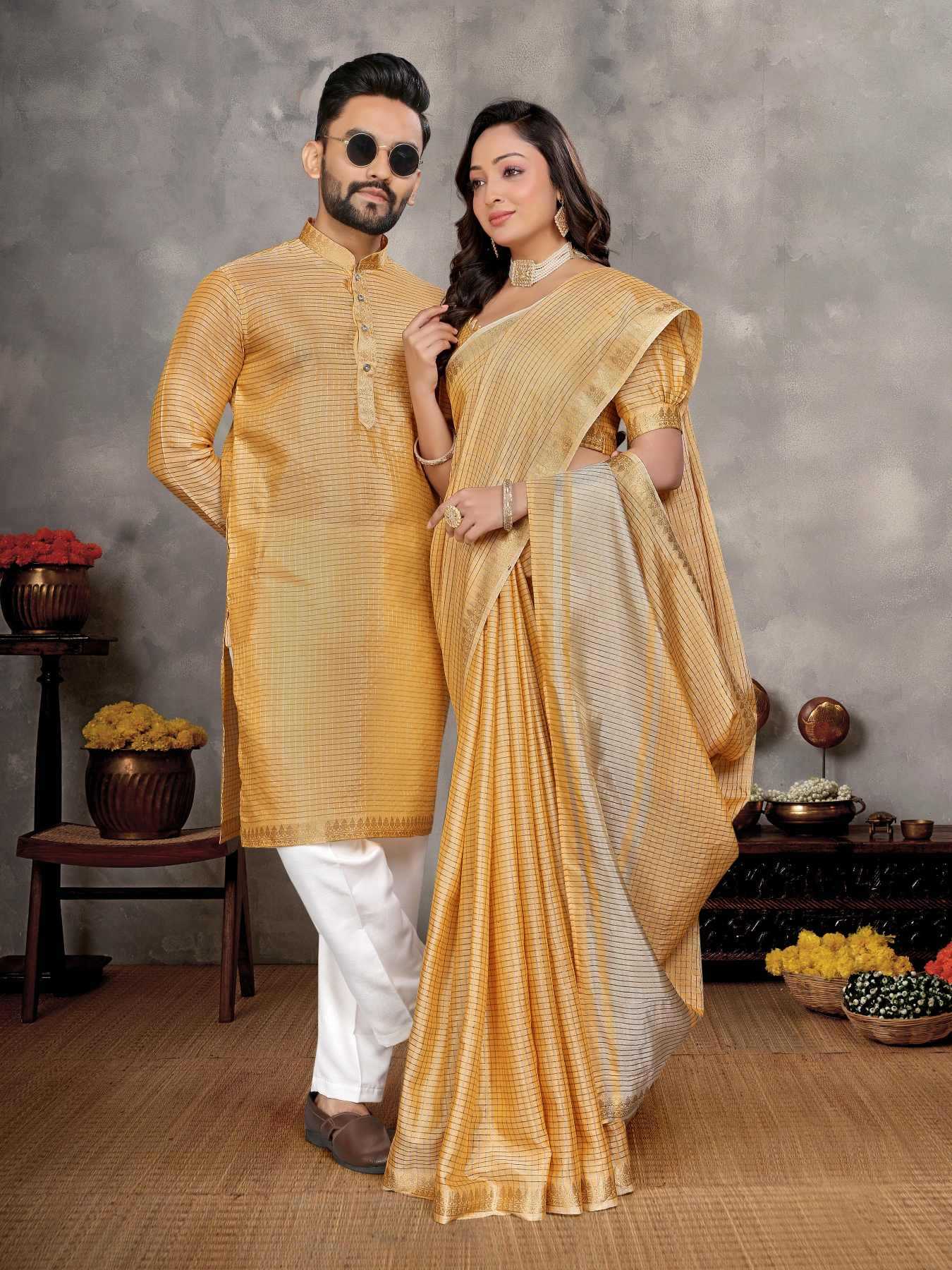 YNF Wholesale Silk Couple Matching Ethnic Outfits KESH620 Man~Mohini-2 | Surat Manufacturer
