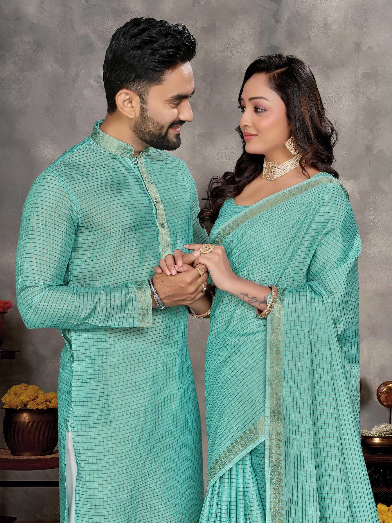 YNF Wholesale Silk Couple Matching Ethnic Outfits KESH620 Man~Mohini-2 | Surat Manufacturer