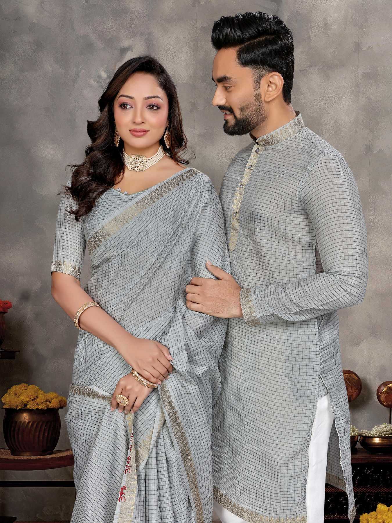YNF Wholesale Silk Couple Matching Ethnic Outfits KESH620 Man~Mohini-2 | Surat Manufacturer