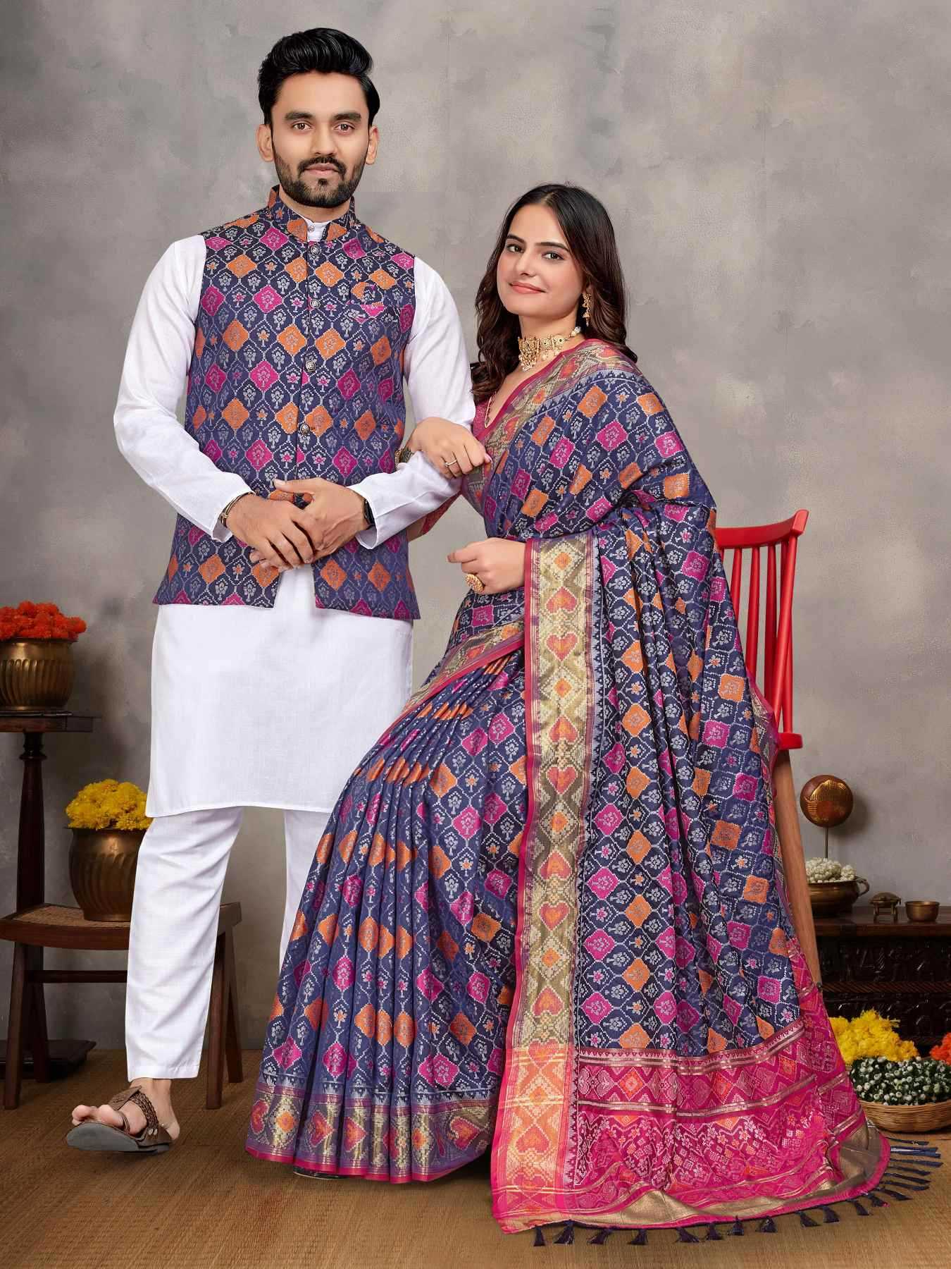 YNF Wholesale Silk Couple Matching Ethnic Outfits KESH620 MOH-MAYA-1 | Surat Manufacturer
