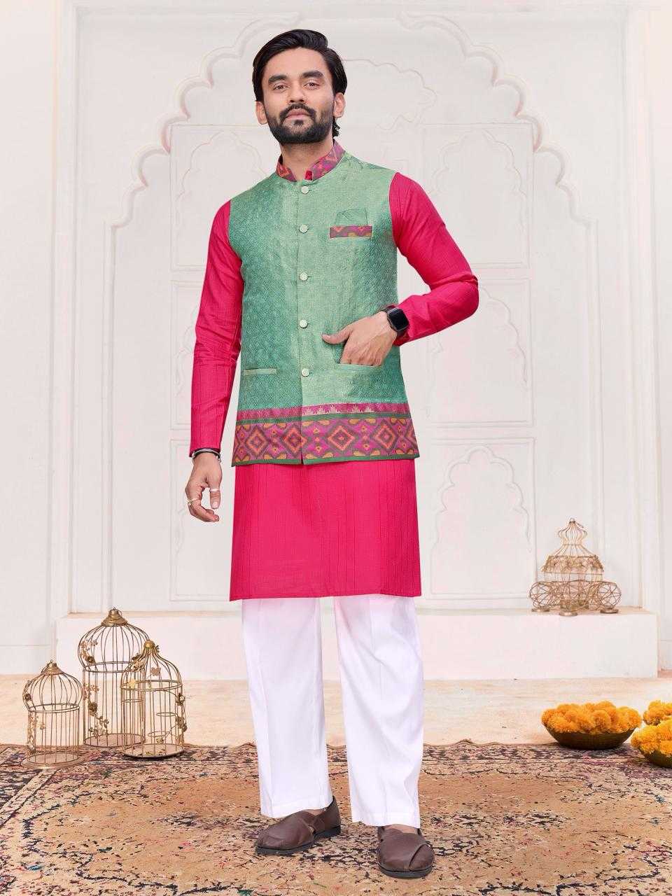 YNF Wholesale Silk Couple Matching Ethnic Outfits KESH620 SHRIVALLI-2 | Surat Manufacturer
