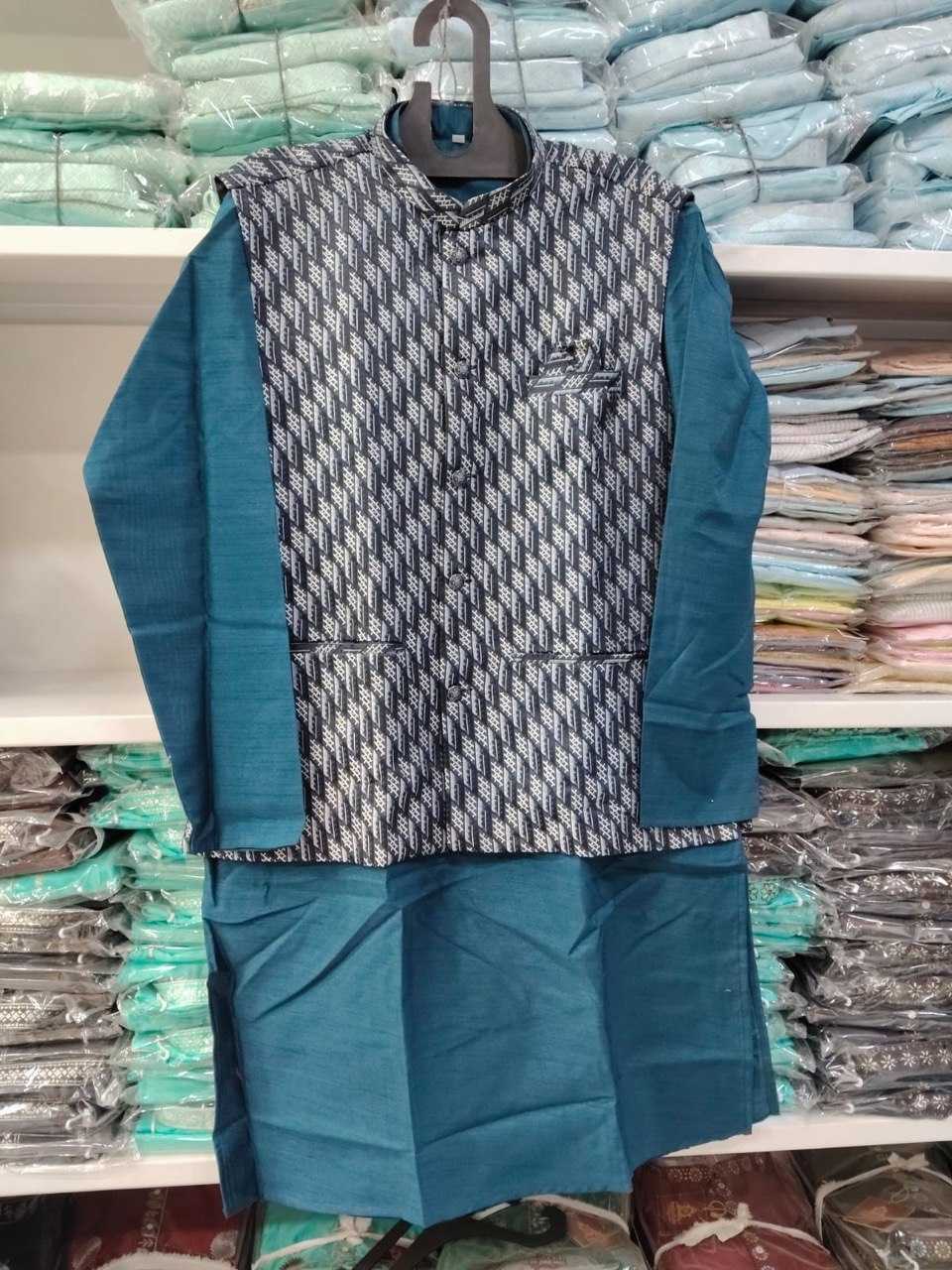 YNF Wholesale Silk Mens Kurta Pyjama KESH650 Koti | Surat Manufacturer