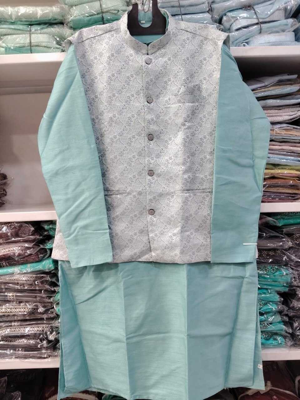 YNF Wholesale Silk Mens Kurta Pyjama KESH650 Koti | Surat Manufacturer