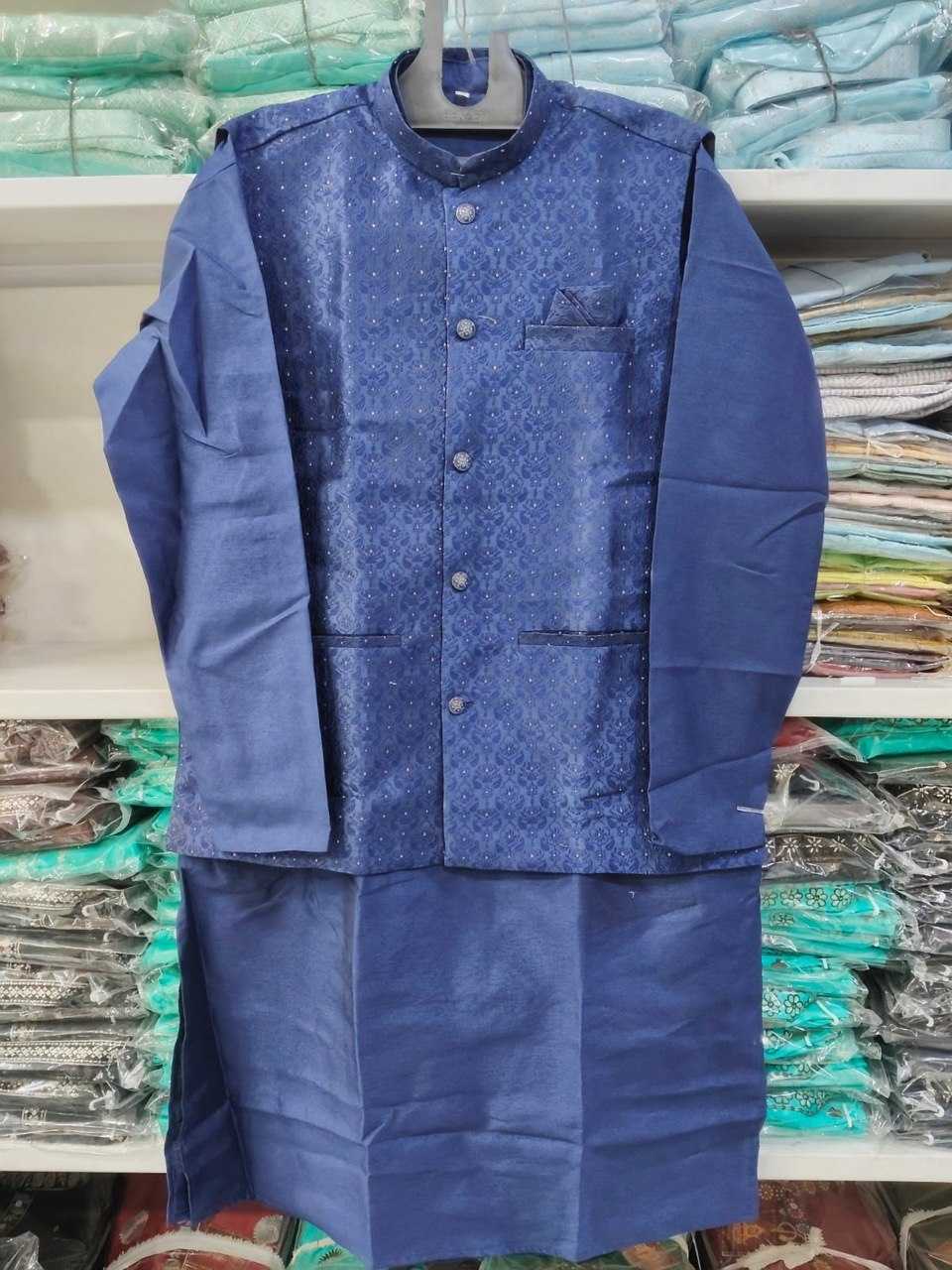 YNF Wholesale Silk Mens Kurta Pyjama KESH650 Koti | Surat Manufacturer