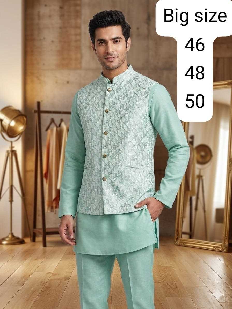 YNF Wholesale Silk Mens Kurta Pyjama KESH650 Koti | Surat Manufacturer