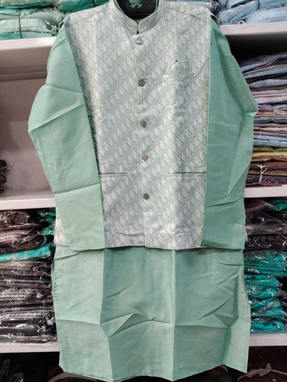 YNF Wholesale Silk Mens Kurta Pyjama KESH650 Koti | Surat Manufacturer
