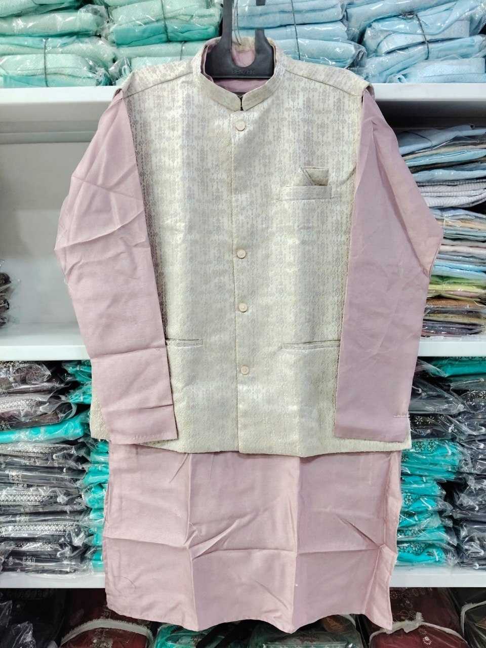 YNF Wholesale Silk Mens Kurta Pyjama KESH650 Koti | Surat Manufacturer