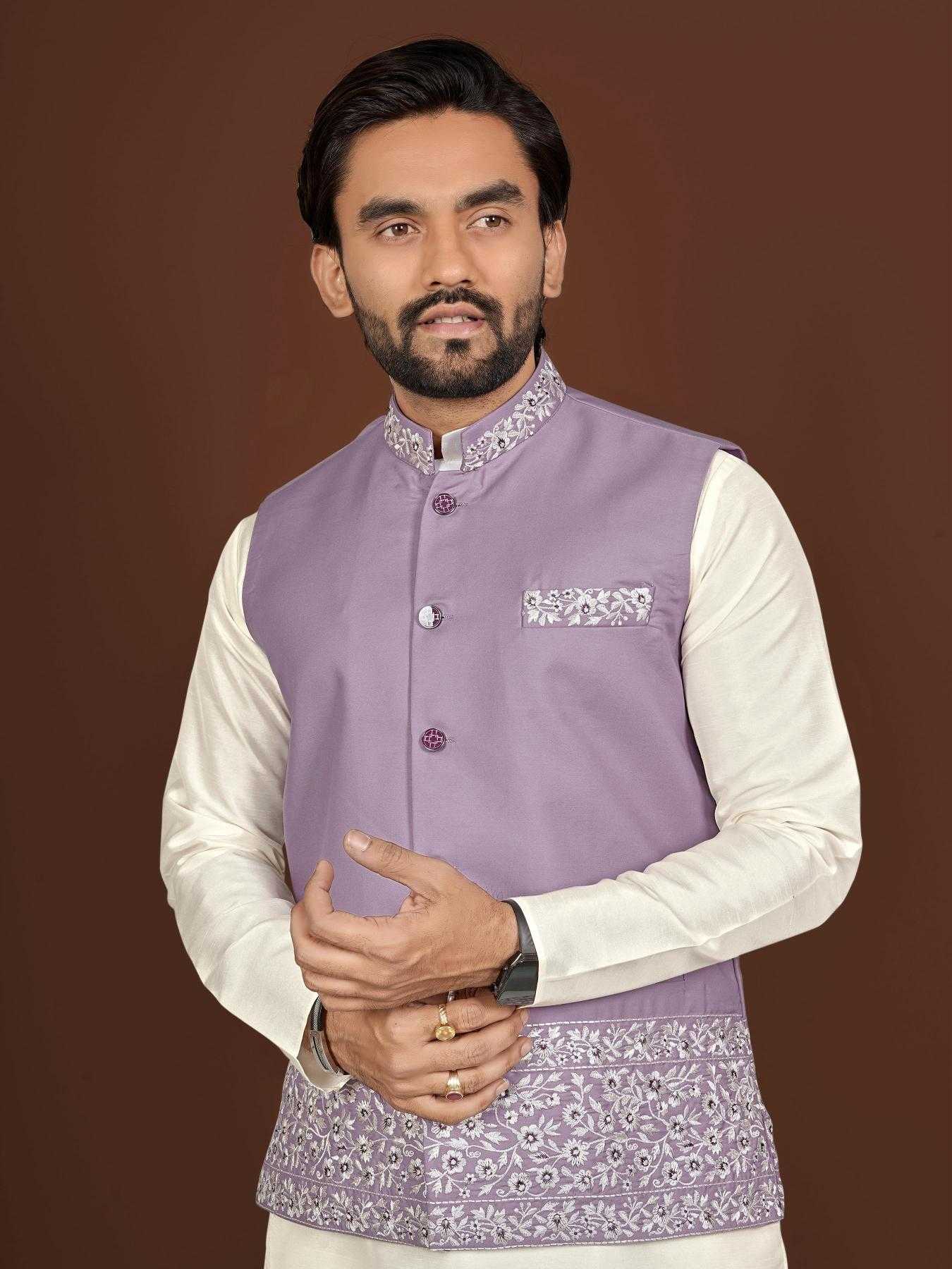 YNF Wholesale Silk Mens Kurta Pyjama KESH747 AAGAMAN | Surat Manufacturer