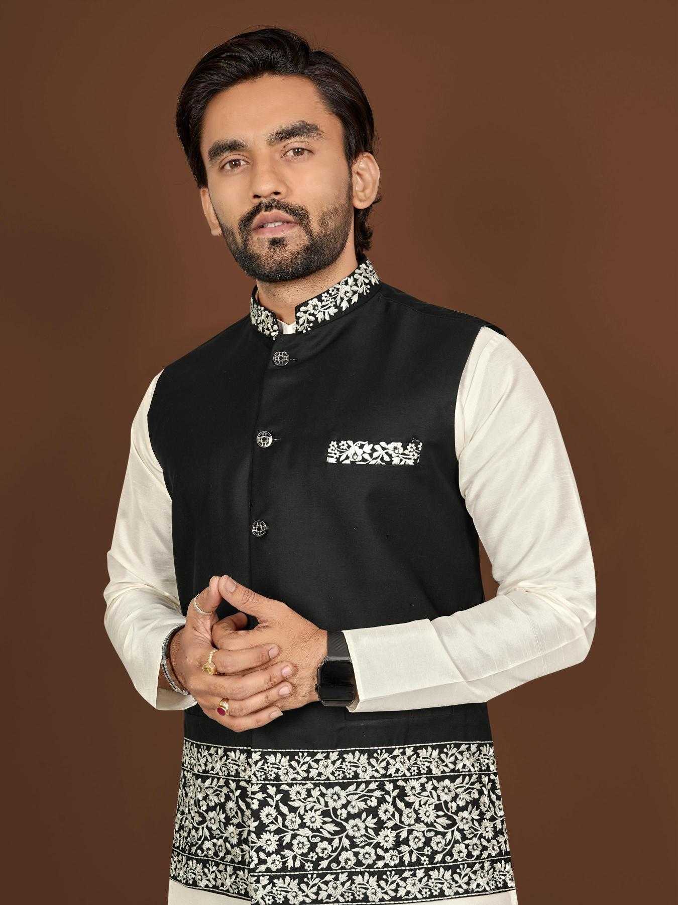 YNF Wholesale Silk Mens Kurta Pyjama KESH747 AAGAMAN | Surat Manufacturer