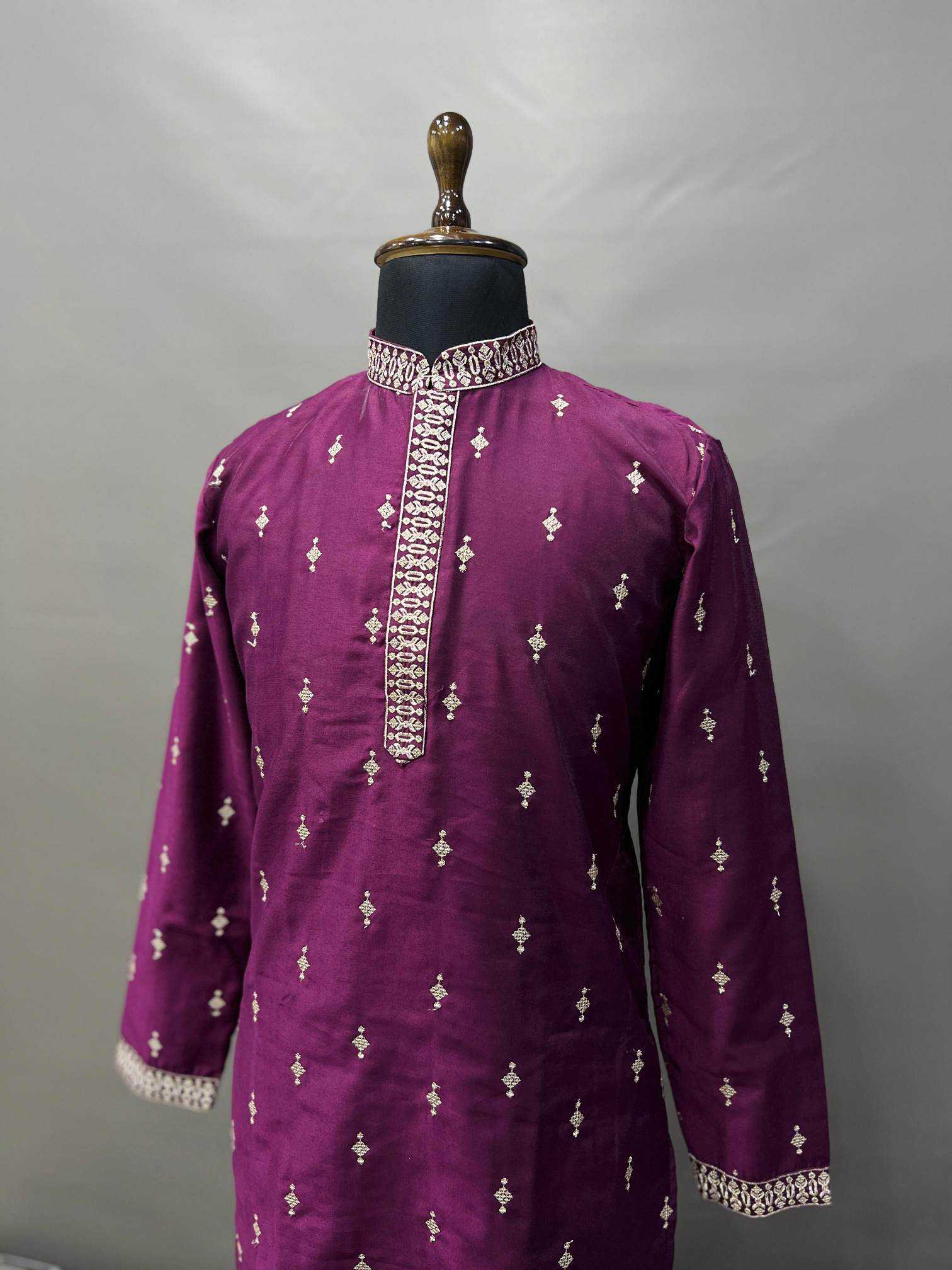 YNF Wholesale Silk Mens Kurta Pyjama KESH747 SUVARN | Surat Manufacturer