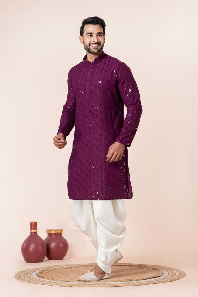 YNF Wholesale Soft Cotton Silk Bengali Dhoti Kurta Pyjama KESH170 ZK-10-DT-01 | Surat Manufacturer