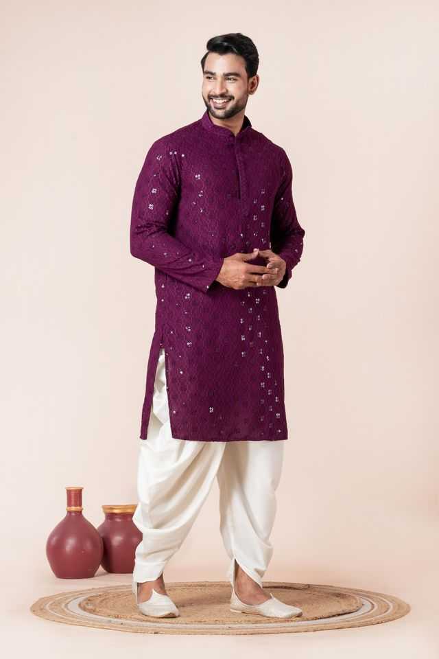 YNF Wholesale Soft Cotton Silk Bengali Dhoti Kurta Pyjama KESH170 ZK-10-DT-01 | Surat Manufacturer