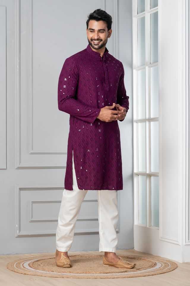 YNF Wholesale Soft Cotton Silk Mens Kurta Pyjama KESH170 ZK-10-PJ-01 | Surat Manufacturer