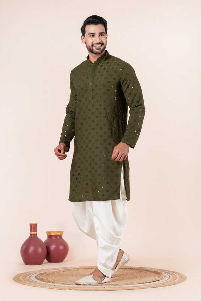 YNF Wholesale Soft Cotton Silk Bengali Dhoti Kurta Pyjama KESH170 ZK-11-DT-01 | Surat Manufacturer