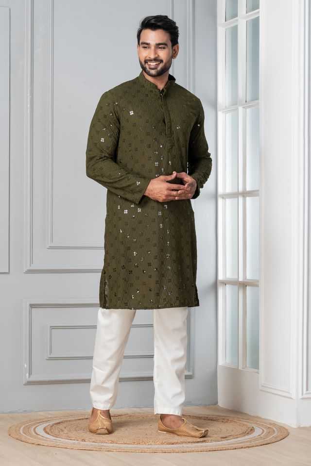 YNF Wholesale Soft Cotton Silk Mens Kurta Pyjama KESH170 ZK-11-PJ-01 | Surat Manufacturer