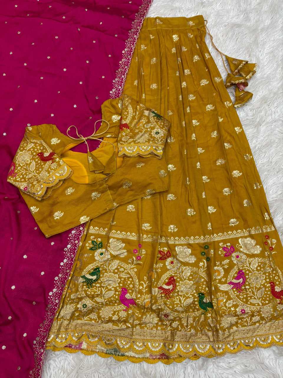 YNF Wholesale Soft Dola Lehenga Sarees KESH713 Cow Half saree | Surat Manufacturer