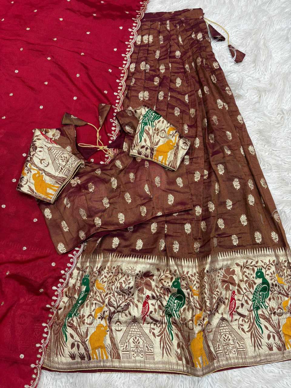 YNF Wholesale Soft Dola Lehenga Sarees KESH713 Cow Half saree | Surat Manufacturer