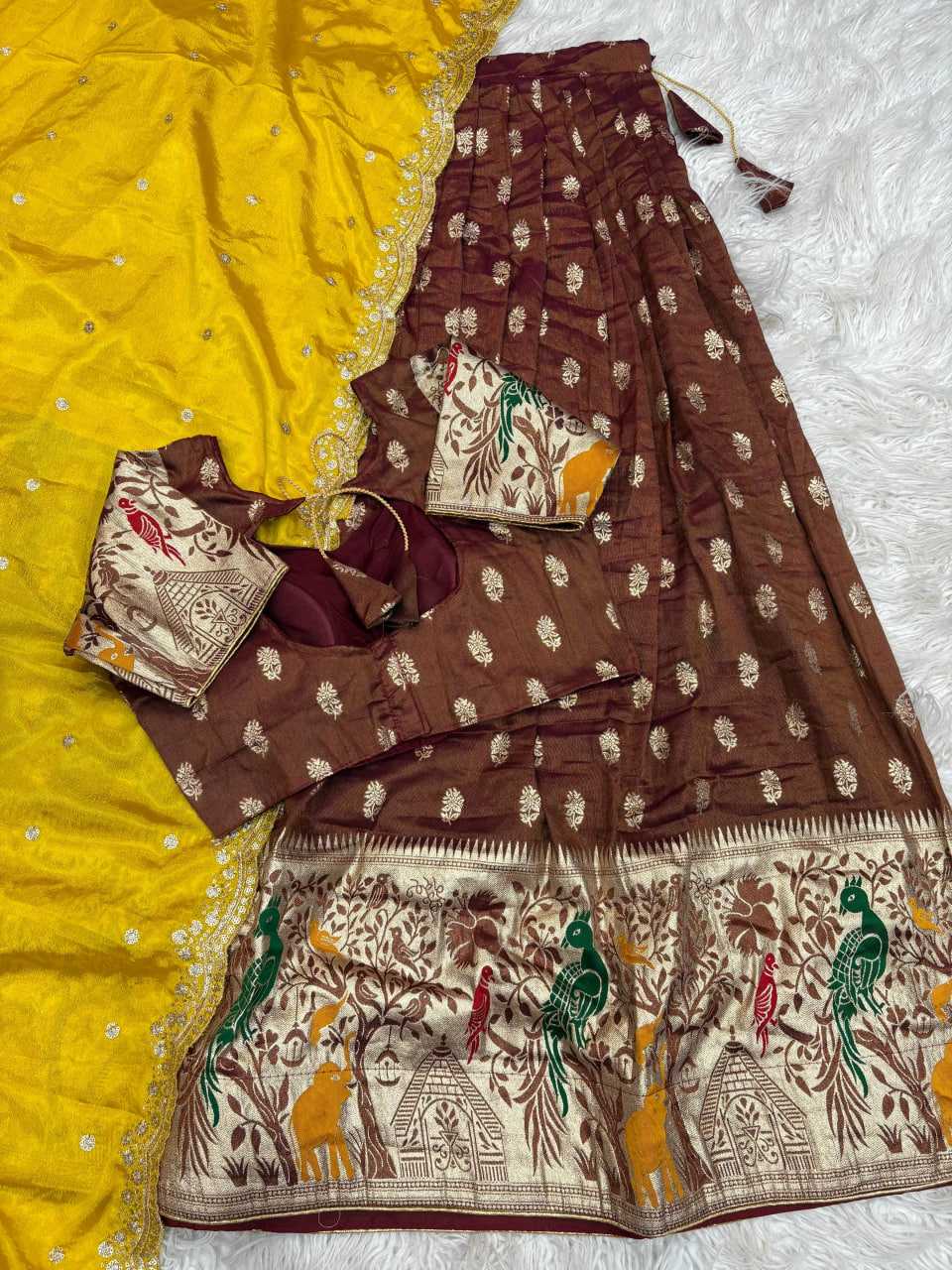 YNF Wholesale Soft Dola Lehenga Sarees KESH713 Cow Half saree | Surat Manufacturer