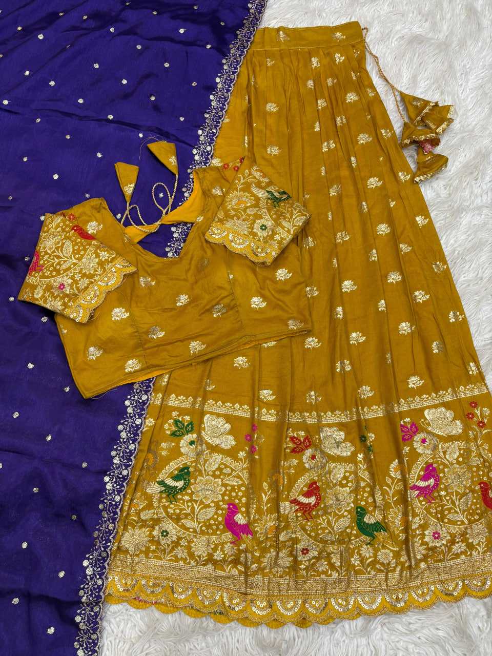 YNF Wholesale Soft Dola Lehenga Sarees KESH713 Cow Half saree | Surat Manufacturer