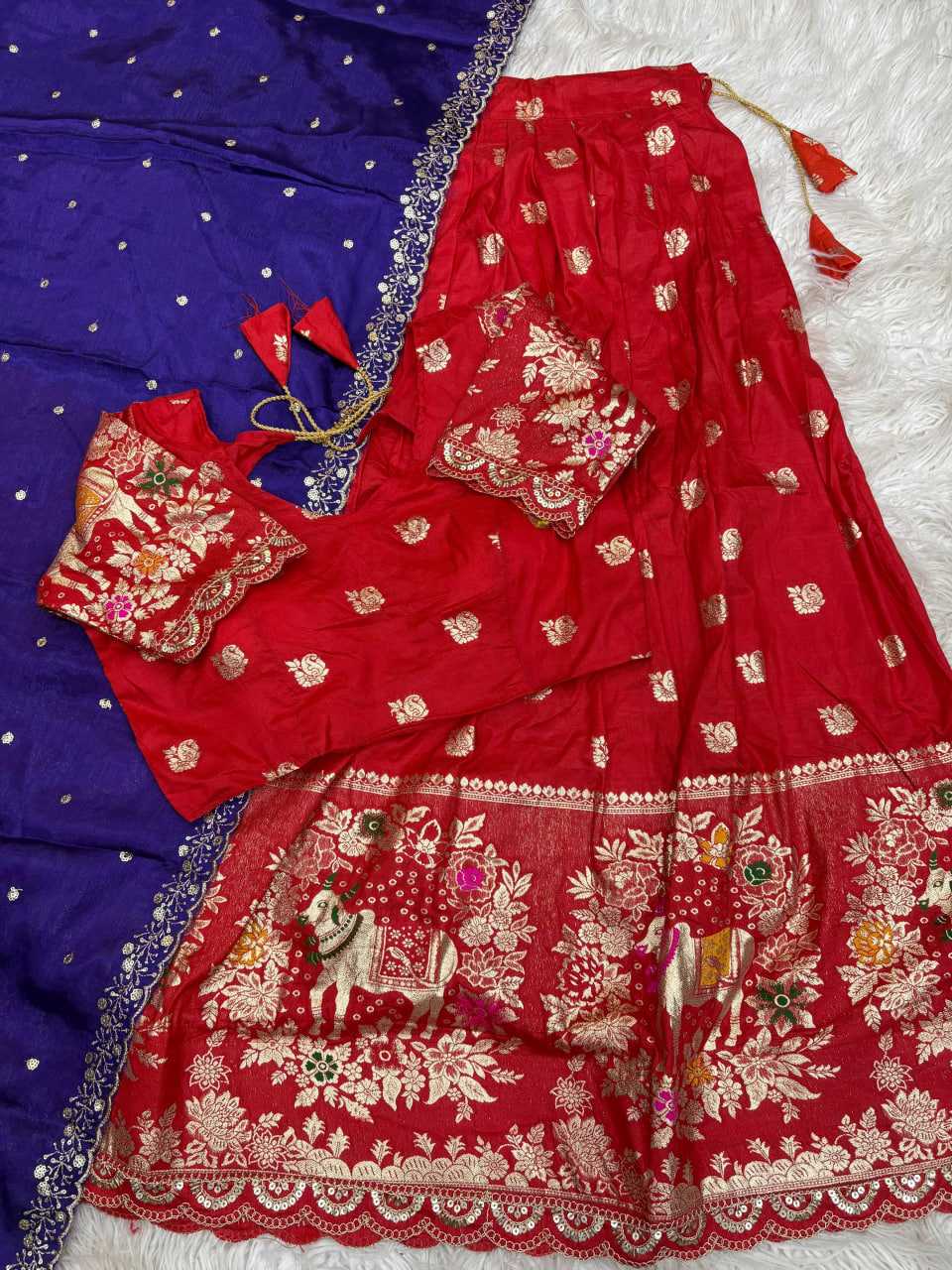 YNF Wholesale Soft Dola Lehenga Sarees KESH713 Cow Half saree | Surat Manufacturer