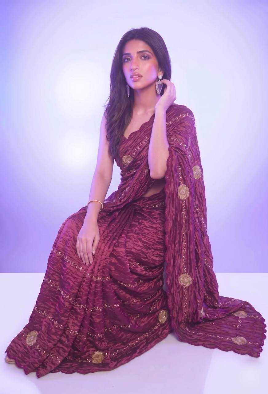 YNF Wholesale Soft Gold Crush Party Wear Sarees KESH488 crush | Surat Manufacturer
