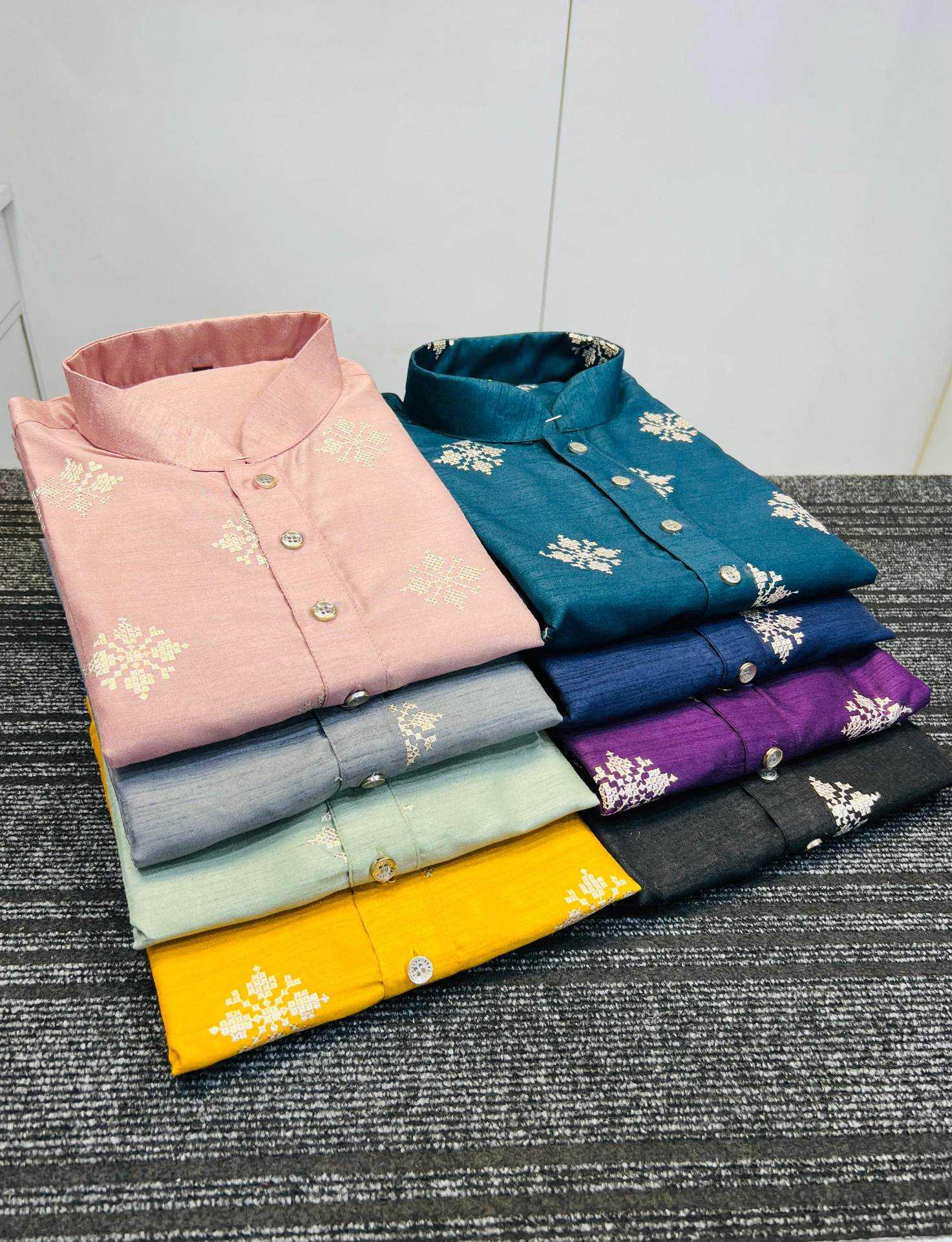 YNF Wholesale Soft Silk Mens Kurtas KESH747 GOLDEN FLOWER | Surat Manufacturer