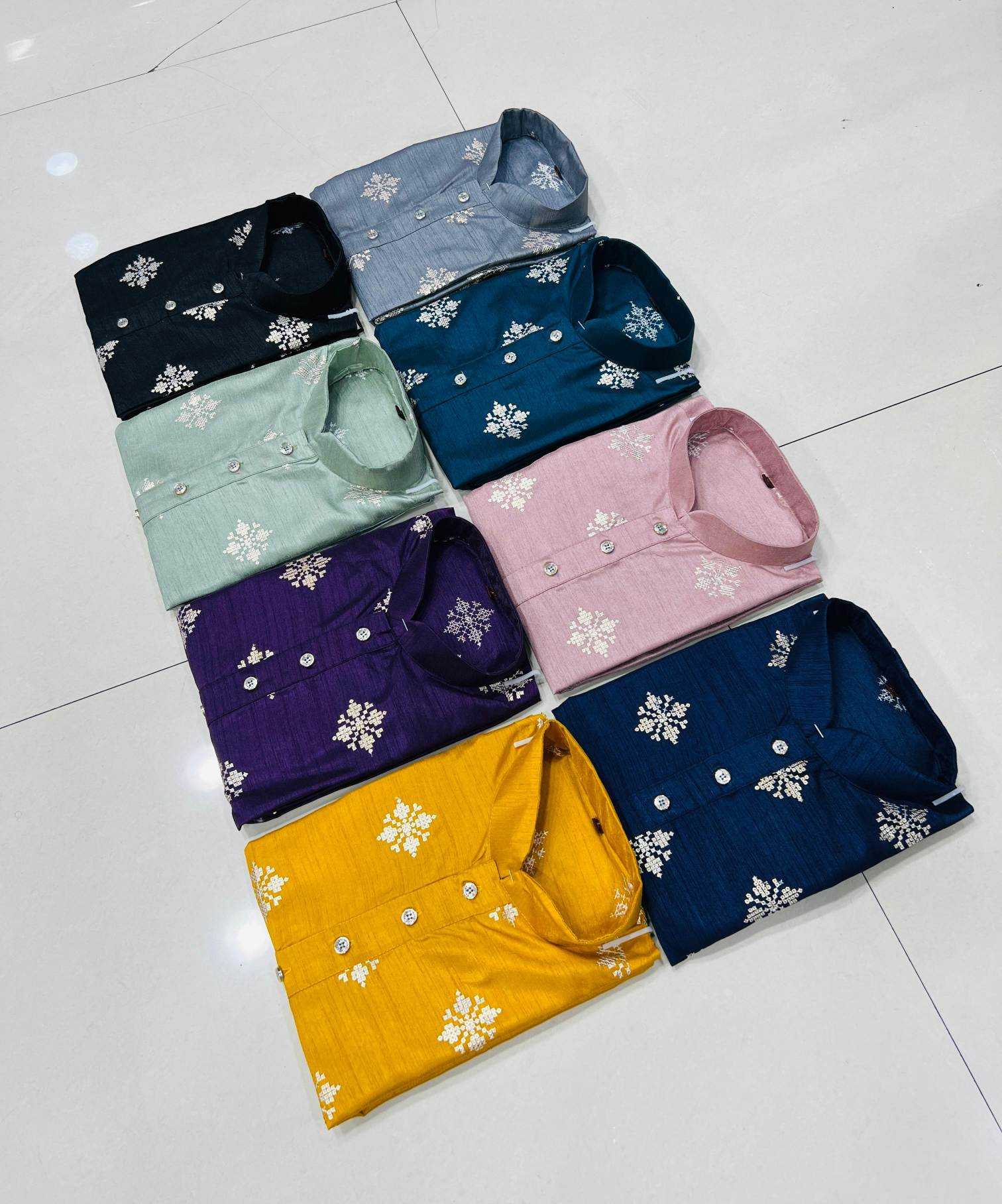 YNF Wholesale Soft Silk Mens Kurtas KESH747 GOLDEN FLOWER | Surat Manufacturer