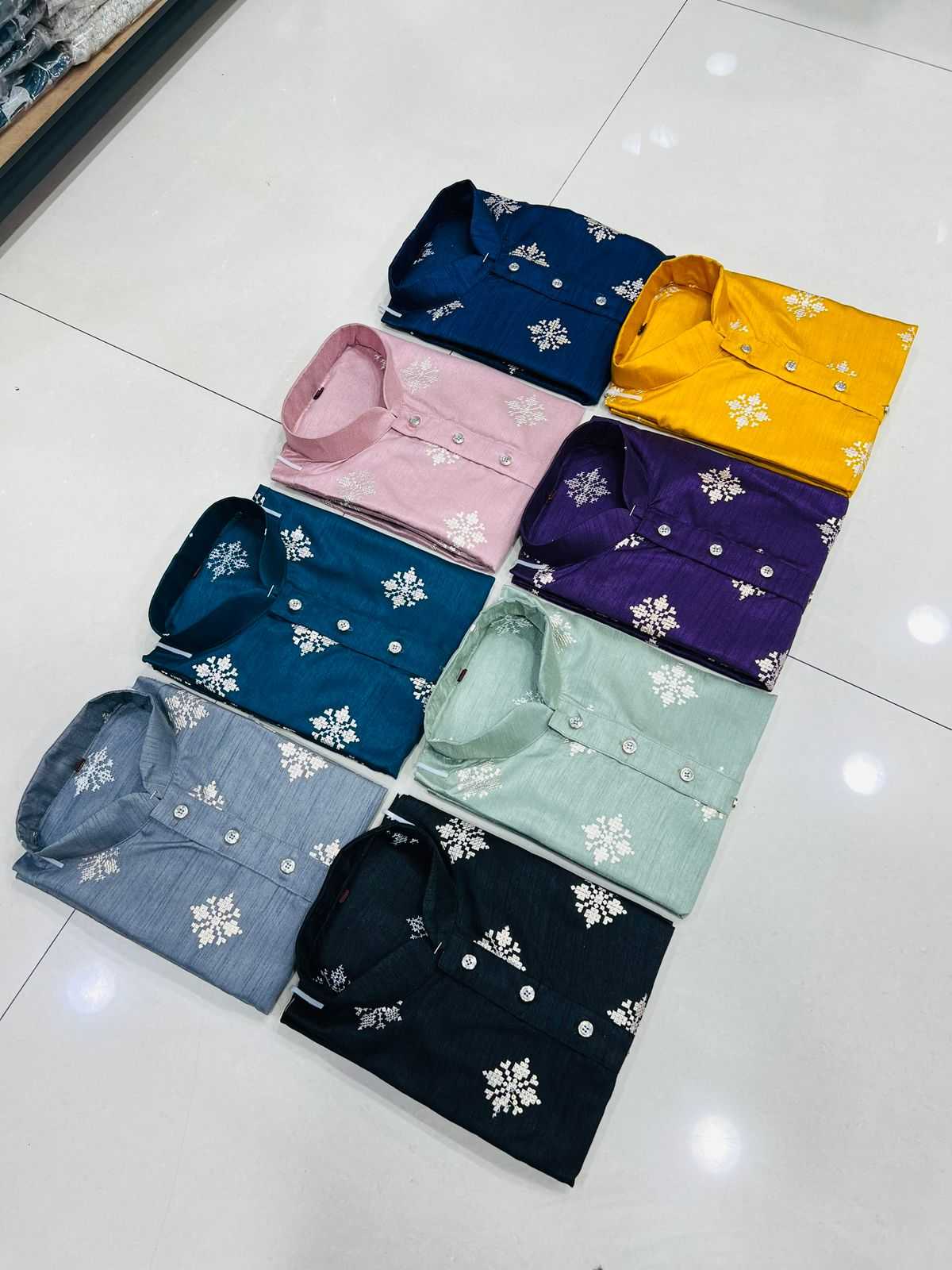 YNF Wholesale Soft Silk Mens Kurtas KESH747 GOLDEN FLOWER | Surat Manufacturer