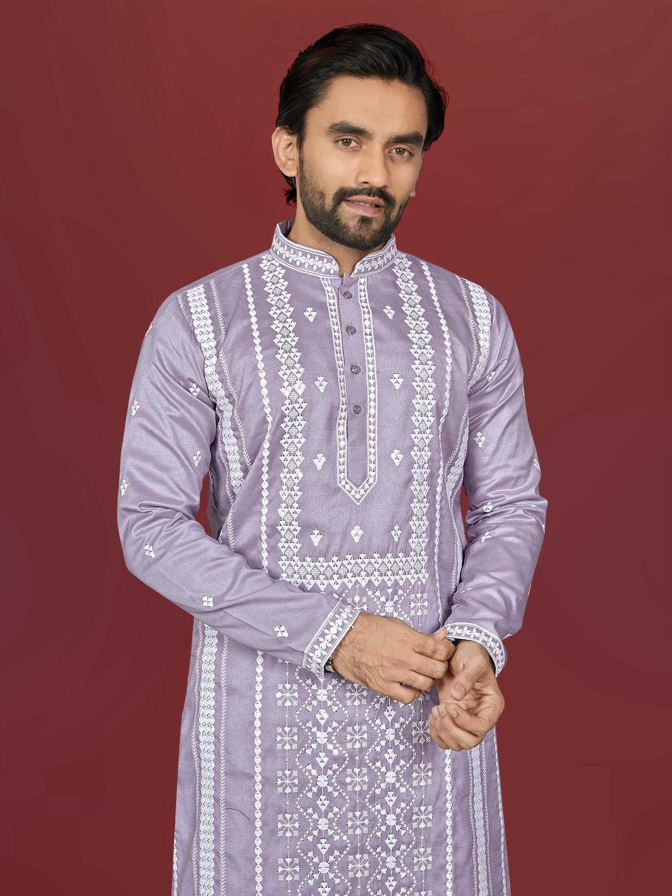 YNF Wholesale Soft Silk Mens Kurta Pyjama KESH747 GULZAAR | Surat Manufacturer
