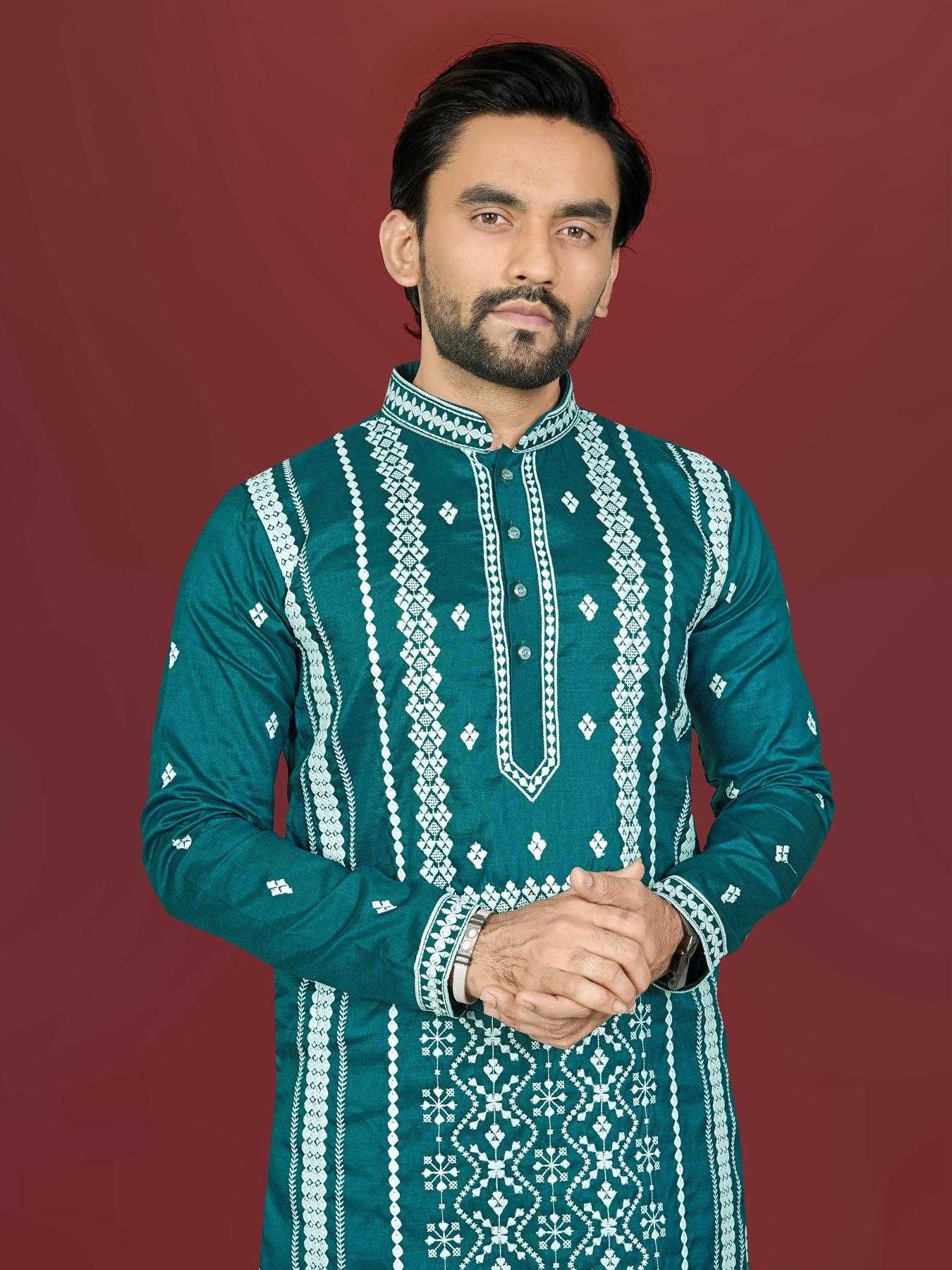 YNF Wholesale Soft Silk Mens Kurta Pyjama KESH747 GULZAAR | Surat Manufacturer